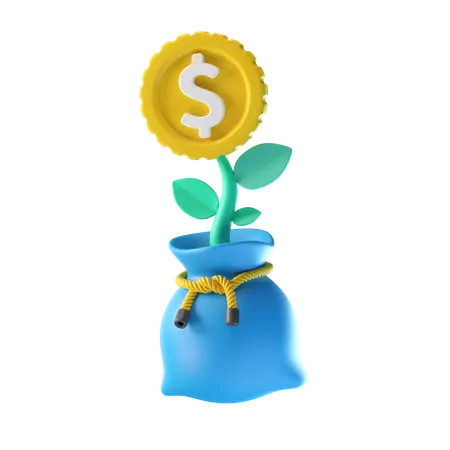 Investment Plant 3D Illustration