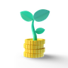 investment plant 3d logo