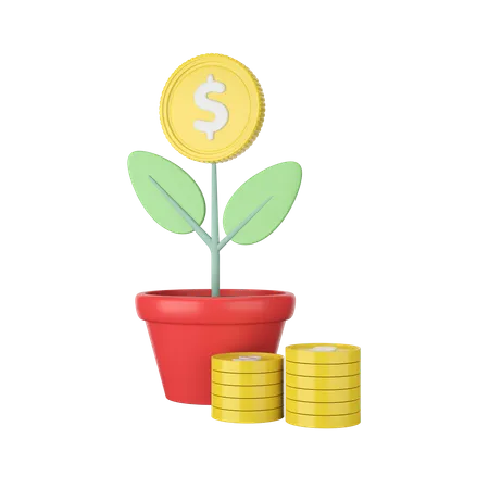 Investment Plant  3D Icon