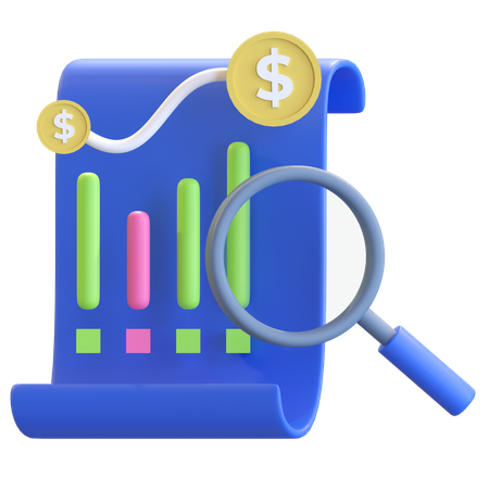 Investment Portfolio Analytic  3D Icon