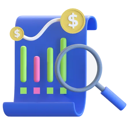 Investment Portfolio Analytic  3D Icon