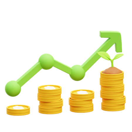 Investment Profit  3D Icon