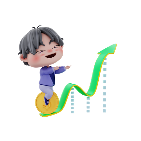 Investment profit  3D Icon