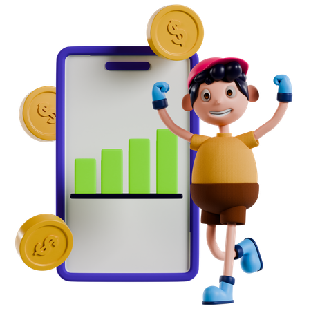 Investment Profit Growth  3D Icon