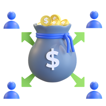 Investment Profit Sharing  3D Icon