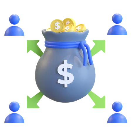 Investment Profit Sharing  3D Icon