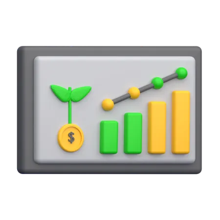 Investment report  3D Icon