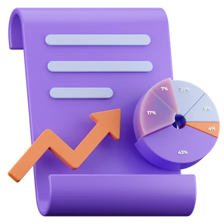 Investment Report  3D Icon