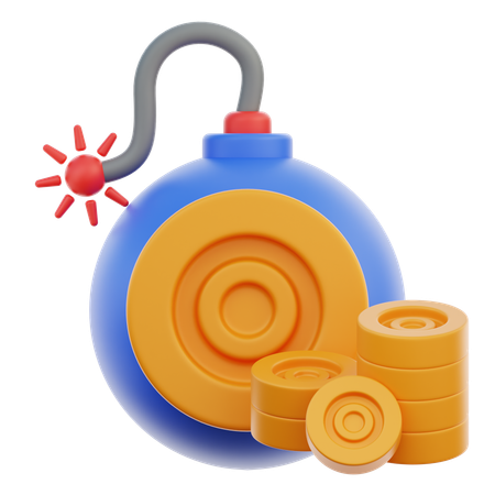 투자 위험  3D Icon