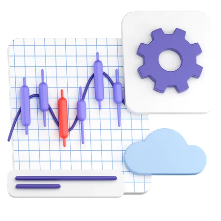 Investment statistic  3D Icon