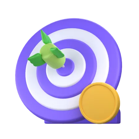 Investment Target 3 D Investment Icon 3D Icon