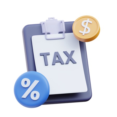Investment Tax  3D Icon