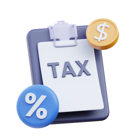 Investment Tax  3D Icon