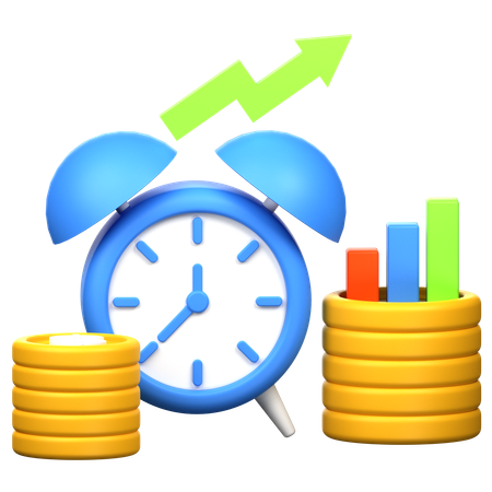 Investment Time  3D Icon