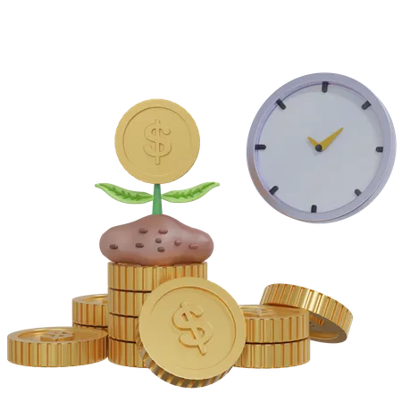 Investment Time  3D Icon