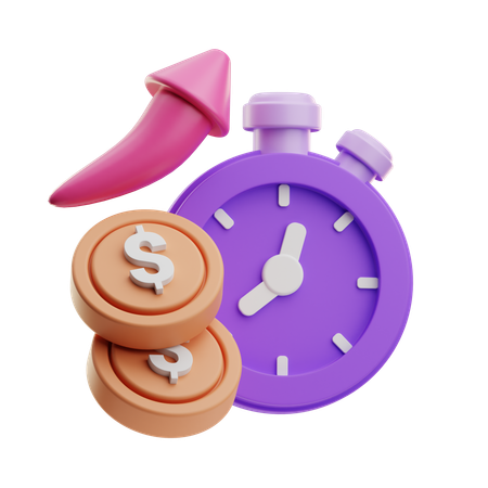 Investment Time  3D Icon