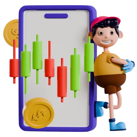 Investment Trading Market Journey  3D Illustration