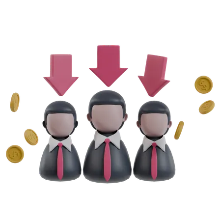 Investor Loss  3D Icon