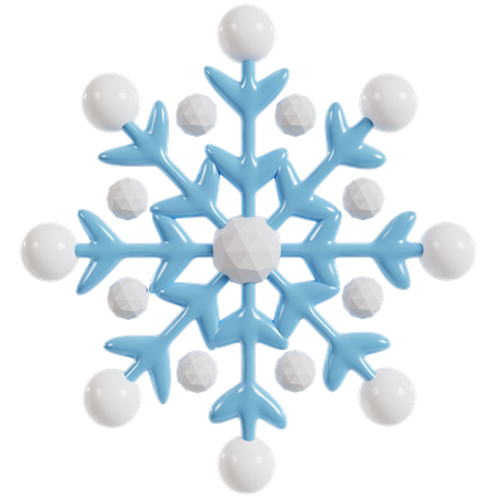 Diseño de cristal de copo de nieve de invierno.  3D Icon