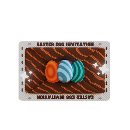 Feliz pascua invitación  3D Sticker