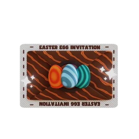 Feliz pascua invitación  3D Sticker