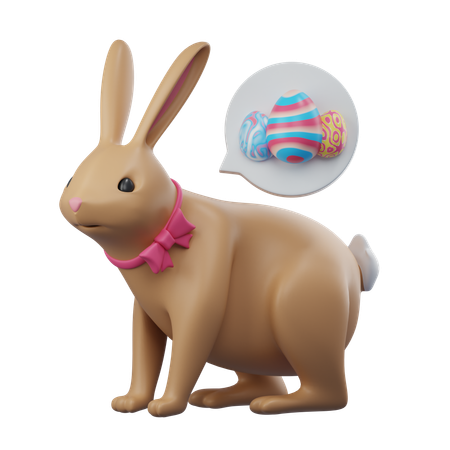 Invitación de conejito para evento de Pascua  3D Icon