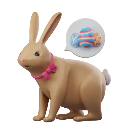 Invitación de conejito para evento de Pascua  3D Icon