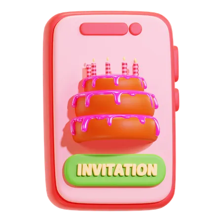 Invitación de cumpleaños  3D Icon