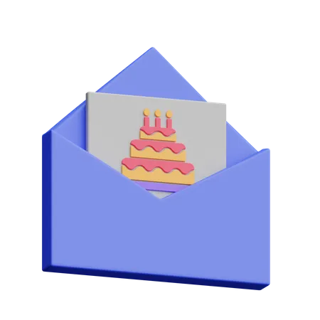 Invitación de cumpleaños  3D Icon