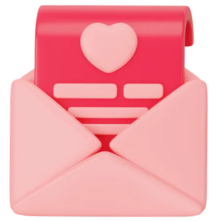 Invitación de san valentín  3D Icon