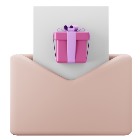 Invitación de regalo  3D Icon