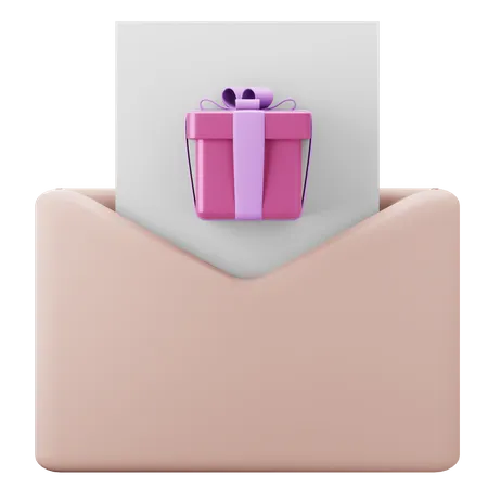 Invitación de regalo  3D Icon