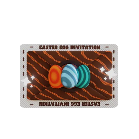 Happy easter Invitation  3D Icon