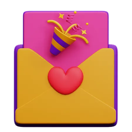 Invitation birthday  3D Icon