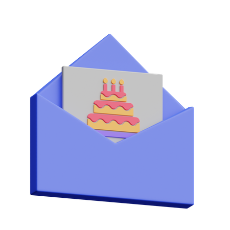 Invitation d'anniversaire  3D Icon
