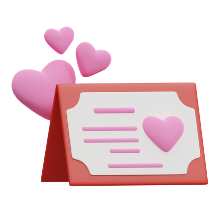 Invitation de mariage  3D Icon