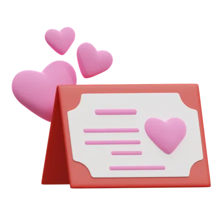 Invitation de mariage  3D Icon