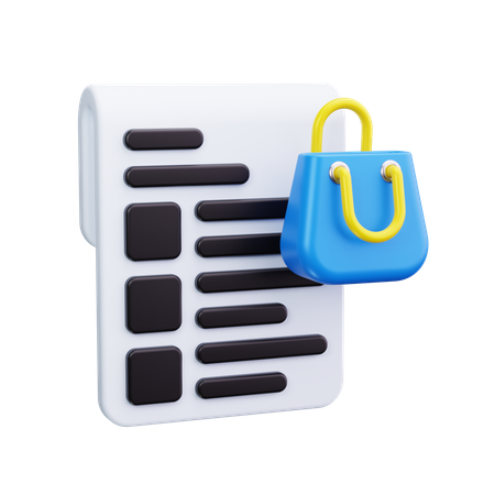 請求書  3D Icon