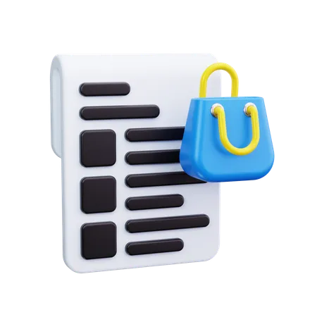 請求書  3D Icon