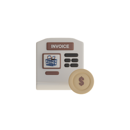 송장  3D Icon