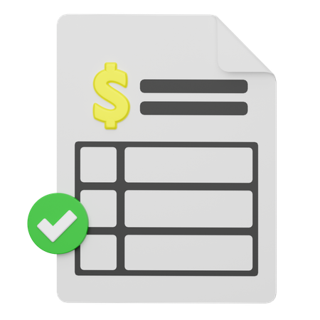 Invoice  3D Icon