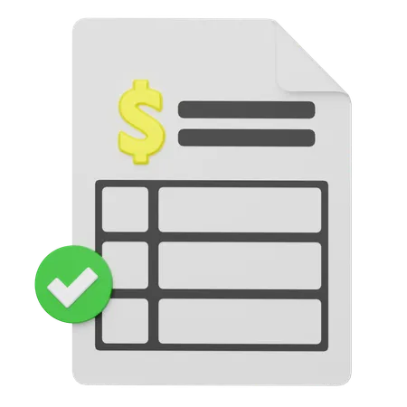 Invoice  3D Icon