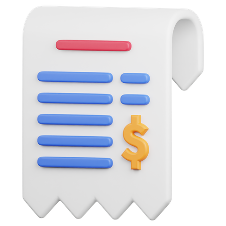 Invoice  3D Icon