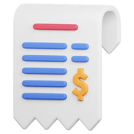 Invoice  3D Icon