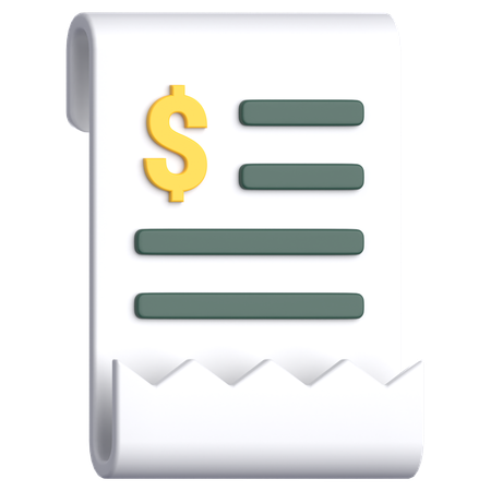 Invoice  3D Icon