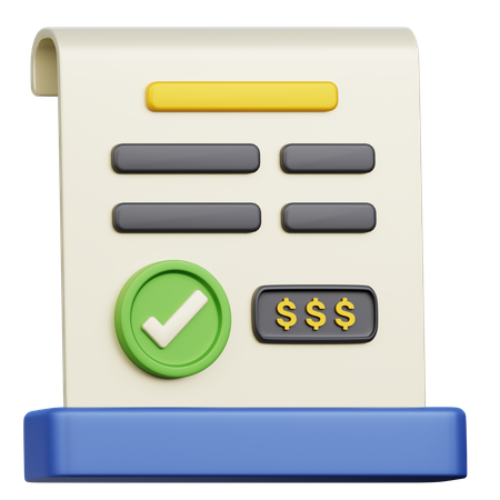 Invoice  3D Icon