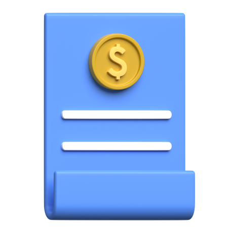 Invoice  3D Icon