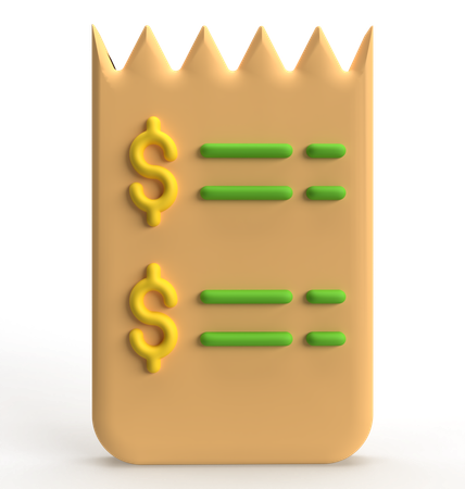 Invoice  3D Icon