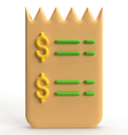 Invoice  3D Icon