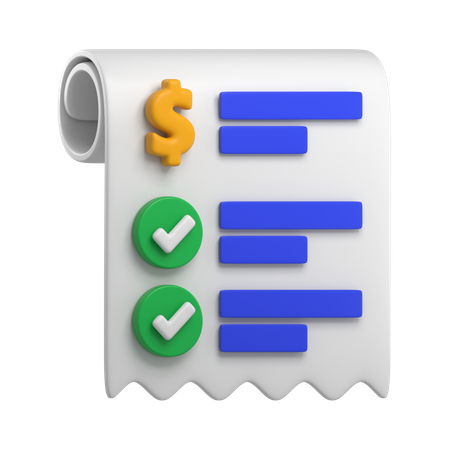 Invoice  3D Icon